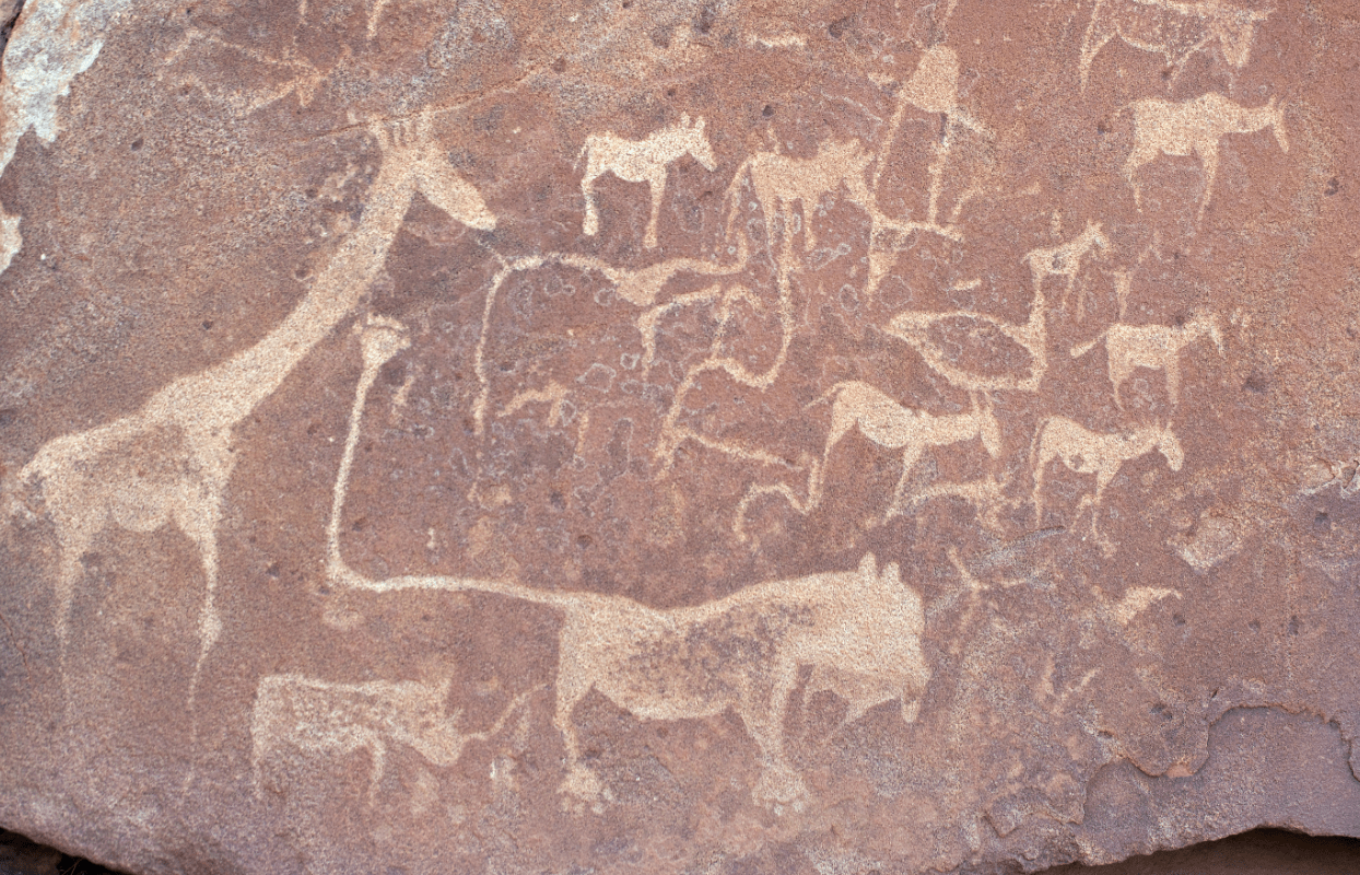 Stone Age petroglyphs in Namibia