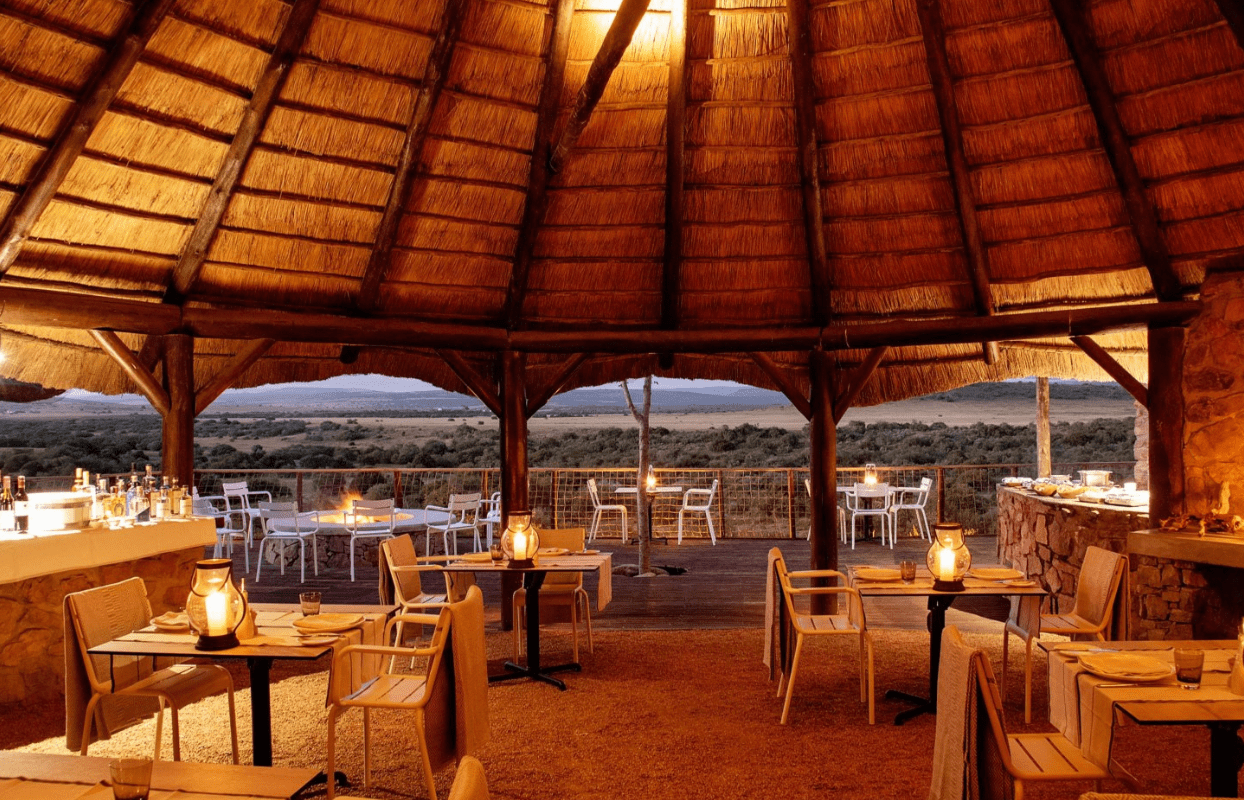 S009-IT2 - Accommodation Dining Area Chairs and Tables Sustainable Safaris Africa - Journeys - Luxury Eastern Cape Family Safari - Accommodation Dining Area Chairs and Tables