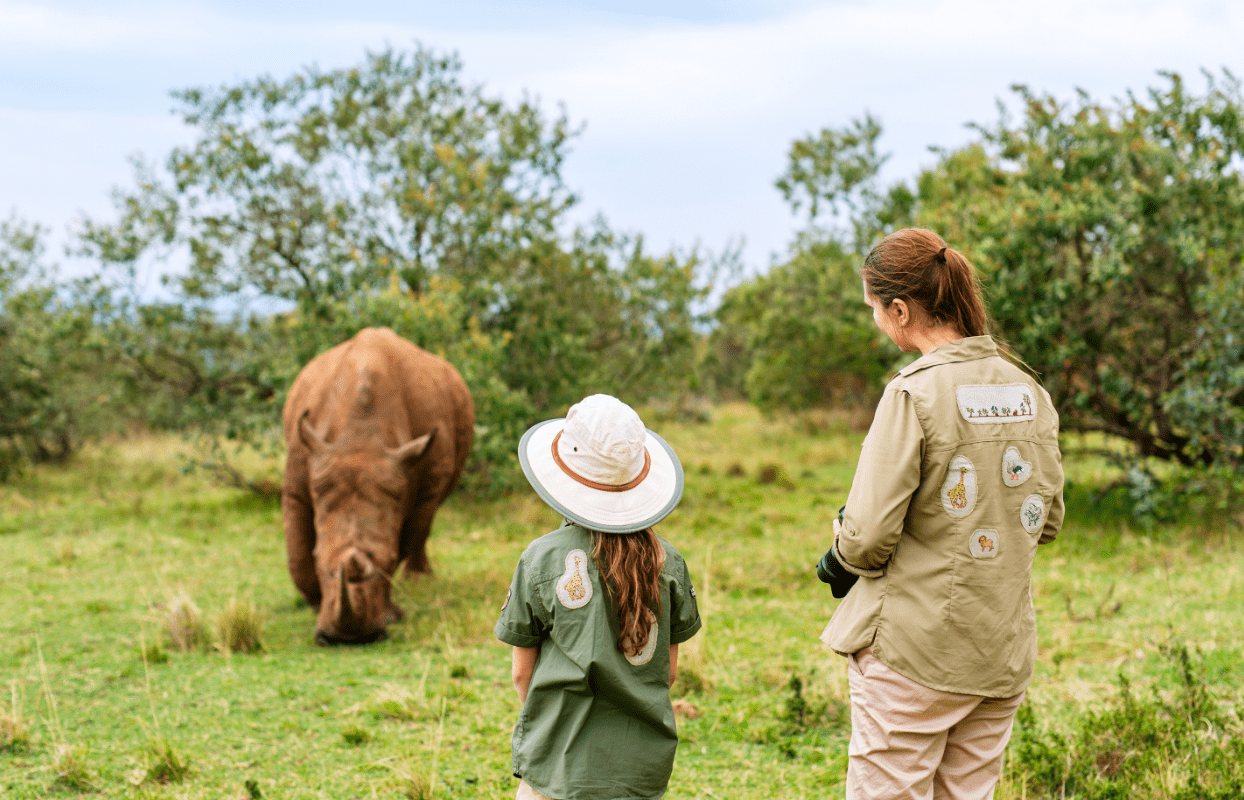 LECFS-IT1 - Family on Safari and Rhino Viewing Sustainable Safari Africa - Experiences - Walking Safaris in Africa - Journeys - Luxury Eastern Cape Family Safari - Family on Safari and Rhino Viewing
