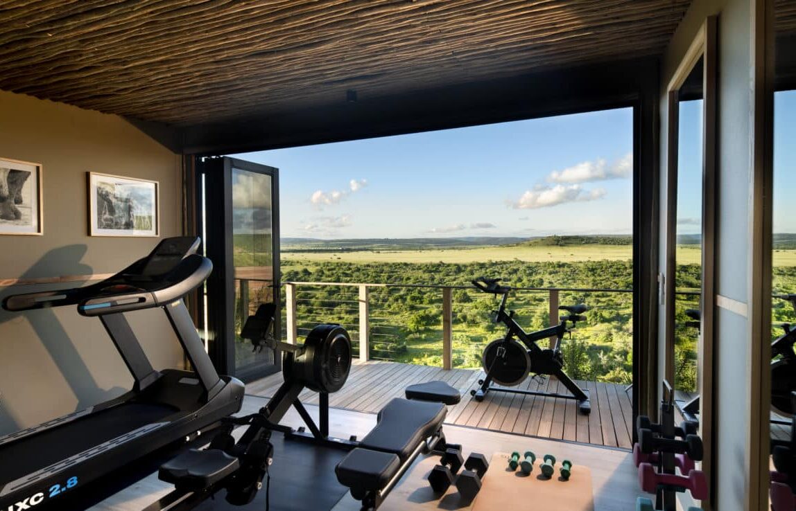 LECFS-IT2 - Accommodation Gym Area and Equipment Sustainable Safaris Africa - Journeys - Luxury Eastern Cape Family Safari - Accommodation Gym Area and Equipment