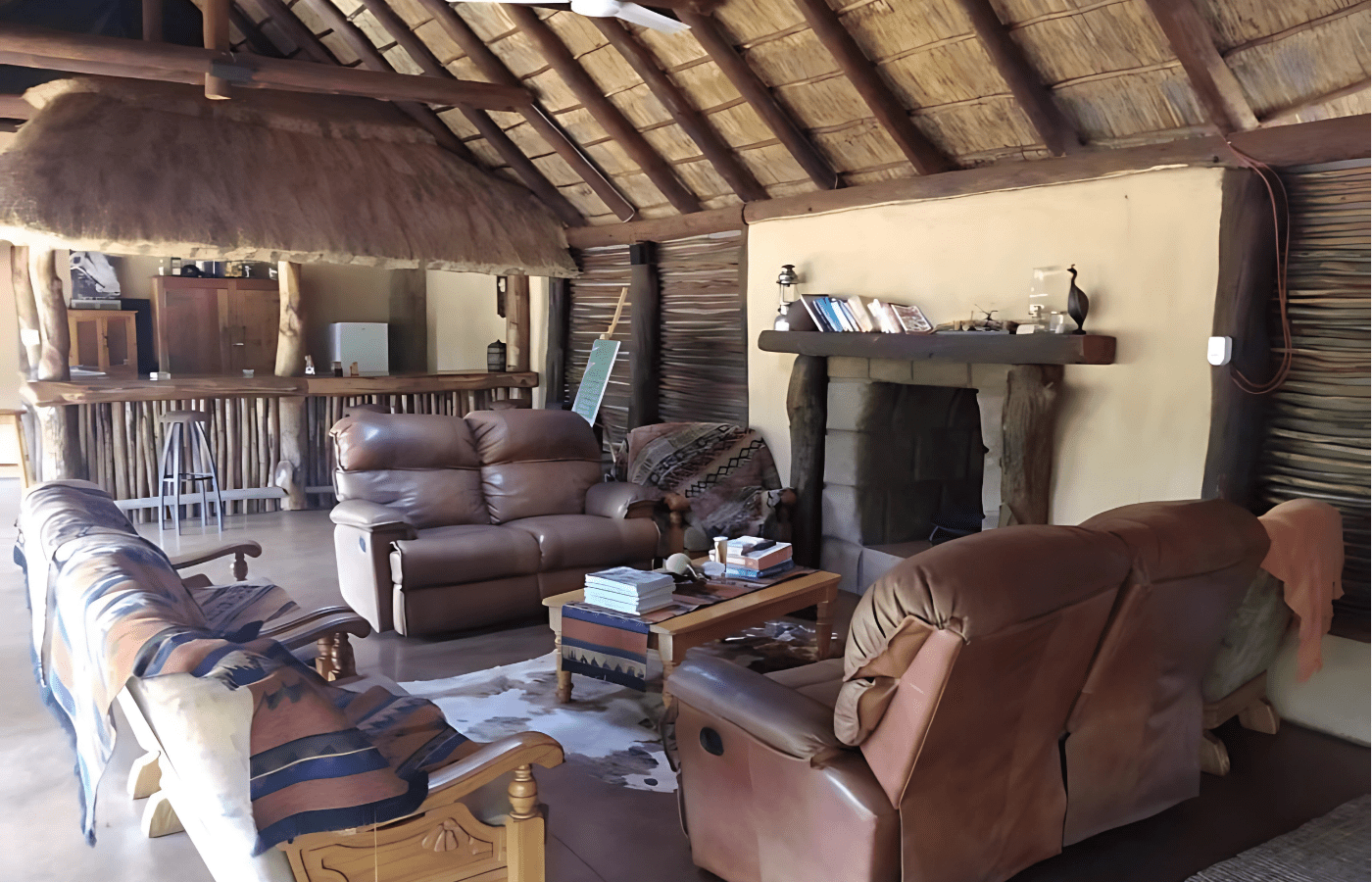 S001-IT2 - Nthakeni Bush Rver Camp Communal Lounging Area Sustainable Safaris Africa - Journeys - Budget Kruger Safari - Nthakeni Bush Rver Camp Communal Lounging Area